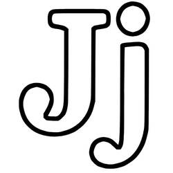 ぬりえ: 文字J - 無料の印刷可能なぬりえページ