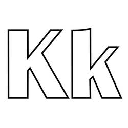 ぬりえページ: 文字K (文字とアルファベット) #194671 - 無料の印刷可能なぬりえページ