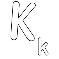 ぬりえページ: 文字K (文字とアルファベット) #194678 - 無料の印刷可能なぬりえページ