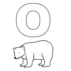 ぬりえ: 文字O - 無料の印刷可能なぬりえページ