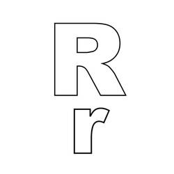 ぬりえページ: 文字R (文字とアルファベット) #194768 - 無料の印刷可能なぬりえページ