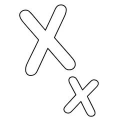 ぬりえページ: 文字X (文字とアルファベット) #194837 - 無料の印刷可能なぬりえページ