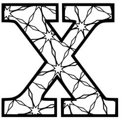 ぬりえページ: 文字X (文字とアルファベット) #194838 - 無料の印刷可能なぬりえページ