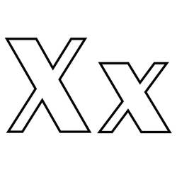 ぬりえページ: 文字X (文字とアルファベット) #194845 - 無料の印刷可能なぬりえページ
