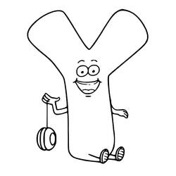 ぬりえ: 文字Y - 無料の印刷可能なぬりえページ