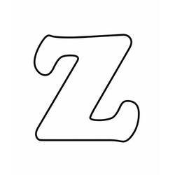 ぬりえ: 文字Z - 無料の印刷可能なぬりえページ