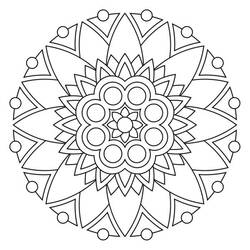 ぬりえ: 花のマンダラ - 無料の印刷可能なぬりえページ
