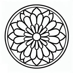 ぬりえ: バラ窓 - 無料の印刷可能なぬりえページ