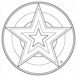 ぬりえページ: 星のマンダラ (マンダラ) #117956 - 無料の印刷可能なぬりえページ