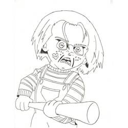 ぬりえページ: チャッキー (映画とテレビ番組) #204101 - 無料の印刷可能なぬりえページ