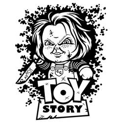 ぬりえページ: チャッキー (映画とテレビ番組) #204116 - 無料の印刷可能なぬりえページ