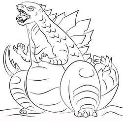 ぬりえページ: ゴジラ (映画とテレビ番組) #173088 - 無料の印刷可能なぬりえページ