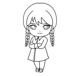 ぬりえページ: ウェンズデー・アダムス (映画とテレビ番組) #189740 - 無料の印刷可能なぬりえページ