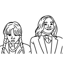 ぬりえページ: ウェンズデー・アダムス (映画とテレビ番組) #189747 - 無料の印刷可能なぬりえページ