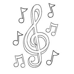 ぬりえページ: 音符 (音楽) #176897 - 無料の印刷可能なぬりえページ