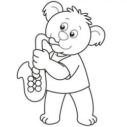 ぬりえ: サックス - 無料の印刷可能なぬりえページ