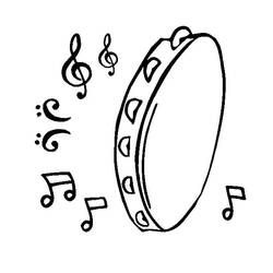 ぬりえページ: タンバリン (音楽) #176903 - 無料の印刷可能なぬりえページ