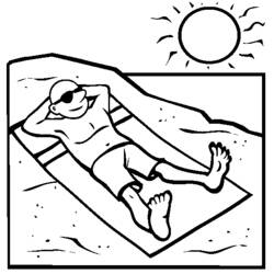 ぬりえページ: ビーチ (自然と季節) #159125 - 無料の印刷可能なぬりえページ