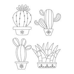 ぬりえページ: サボテン (自然と季節) #170826 - 無料の印刷可能なぬりえページ