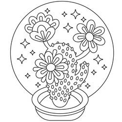 ぬりえページ: サボテン (自然と季節) #170828 - 無料の印刷可能なぬりえページ