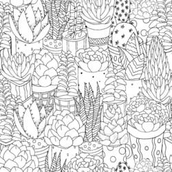 ぬりえページ: サボテン (自然と季節) #170835 - 無料の印刷可能なぬりえページ