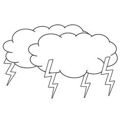 ぬりえ: 雲と嵐 - 無料の印刷可能なぬりえページ