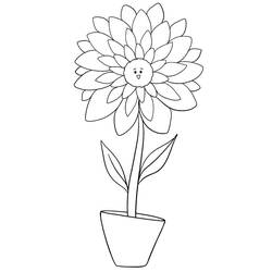 ぬりえページ: ダリア (自然と季節) #176525 - 無料の印刷可能なぬりえページ