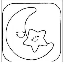 ぬりえページ: 月 (自然と季節) #155585 - 無料の印刷可能なぬりえページ