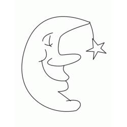 ぬりえページ: 月 (自然と季節) #155596 - 無料の印刷可能なぬりえページ