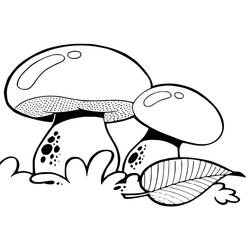 ぬりえ: キノコ - 無料の印刷可能なぬりえページ