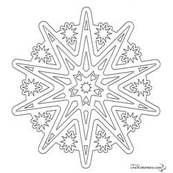 ぬりえページ: 雪の結晶 (自然と季節) #160619 - 無料の印刷可能なぬりえページ