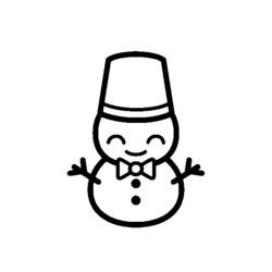 ぬりえページ: 雪だるま (自然と季節) #89489 - 無料の印刷可能なぬりえページ