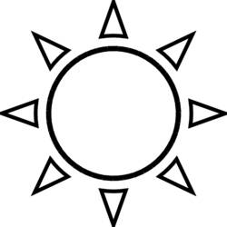 ぬりえページ: 太陽 (自然と季節) #157973 - 無料の印刷可能なぬりえページ