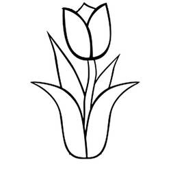 ぬりえ: チューリップ - 無料の印刷可能なぬりえページ