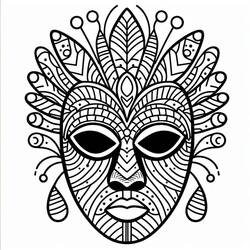 ぬりえページ: アフリカの仮面 (物) #219163 - 無料の印刷可能なぬりえページ
