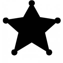 ぬりえページ: 保安官の星 (物) #118662 - 無料の印刷可能なぬりえページ