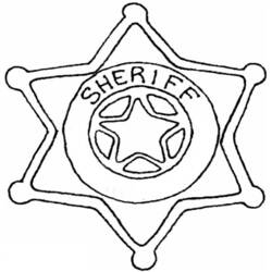 ぬりえページ: 保安官の星 (物) #118689 - 無料の印刷可能なぬりえページ