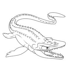 ぬりえ: モササウルス - 無料の印刷可能なぬりえページ