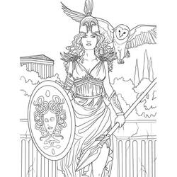 ぬりえページ: アテナ (宗教と神話) #189661 - 無料の印刷可能なぬりえページ