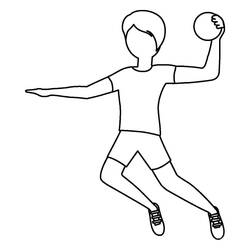 ぬりえページ: ハンドボール (スポーツ) #210794 - 無料の印刷可能なぬりえページ