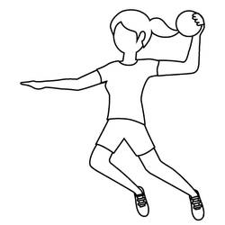 ぬりえページ: ハンドボール (スポーツ) #210809 - 無料の印刷可能なぬりえページ