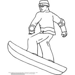 ぬりえページ: スノーボード (スポーツ) #143817 - 無料の印刷可能なぬりえページ