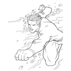 ぬりえページ: アクアマン (スーパーヒーローとスーパーヴィラン) #84999 - 無料の印刷可能なぬりえページ