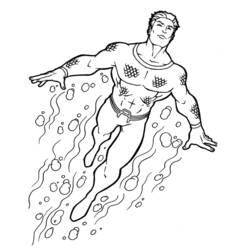 ぬりえページ: アクアマン (スーパーヒーローとスーパーヴィラン) #85014 - 無料の印刷可能なぬりえページ