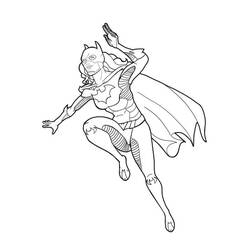 ぬりえページ: バットガール (スーパーヒーローとスーパーヴィラン) #205813 - 無料の印刷可能なぬりえページ