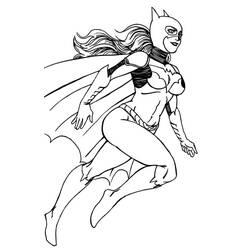 ぬりえページ: バットガール (スーパーヒーローとスーパーヴィラン) #205814 - 無料の印刷可能なぬりえページ
