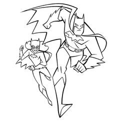 ぬりえページ: バットガール (スーパーヒーローとスーパーヴィラン) #205818 - 無料の印刷可能なぬりえページ