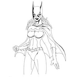 ぬりえページ: バットガール (スーパーヒーローとスーパーヴィラン) #205819 - 無料の印刷可能なぬりえページ