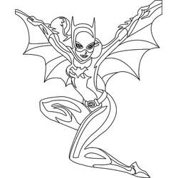 ぬりえページ: バットガール (スーパーヒーローとスーパーヴィラン) #205822 - 無料の印刷可能なぬりえページ