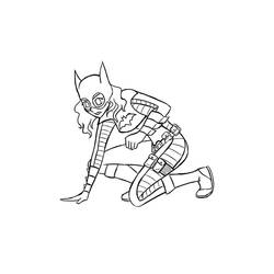 ぬりえページ: バットガール (スーパーヒーローとスーパーヴィラン) #205831 - 無料の印刷可能なぬりえページ